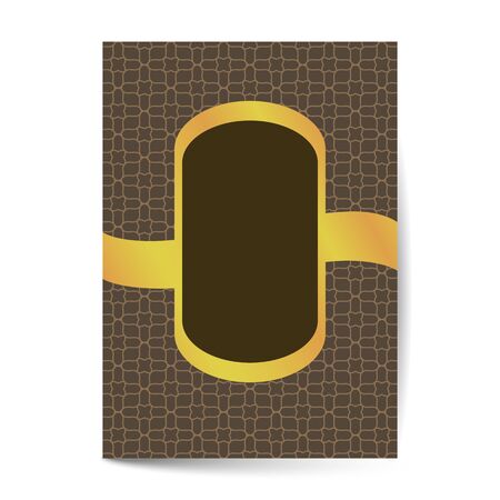 Luxury Premium cover design with Vintage pattern background, antique ornamental frame, victorian gold ornament, ornate cover page designのイラスト素材