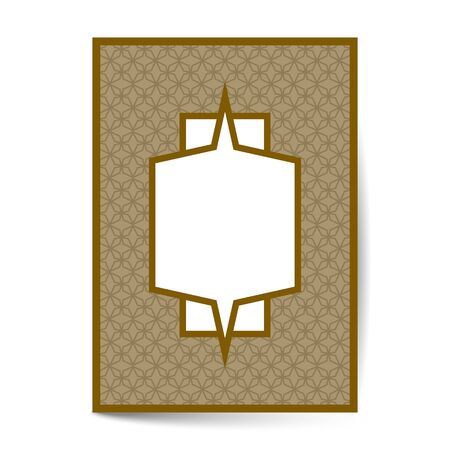 Vintage ornamental frame, rich, royal, luxury design, creative, trendy gold element for page and web decoration on black abstract backgroundのイラスト素材