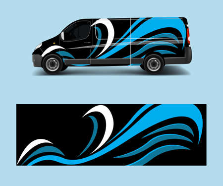 Car decal van designs . Wrap designs template vector.のイラスト素材