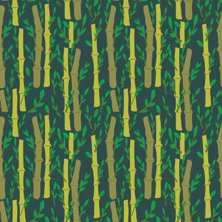 Vector Bamboo Stems. Tree Texture in Ethnic Style Vector illustrationのイラスト素材