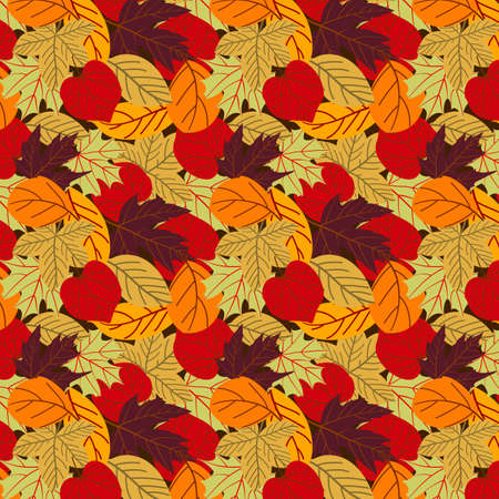 Seamless autumn pattern. Vector illustration backgroundのイラスト素材
