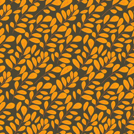 Seamless autumn leaf pattern. Vector illustrationのイラスト素材