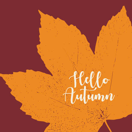 Orange grunge autumn vector background illustrationのイラスト素材