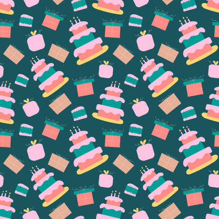 Happy Birthday pattern in vector