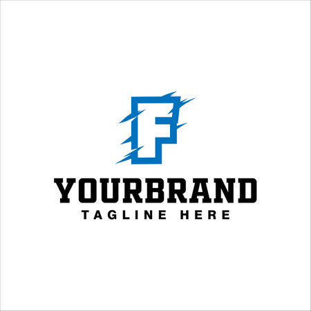 Letter F Circle Logo Design Template with vector illustrationのイラスト素材