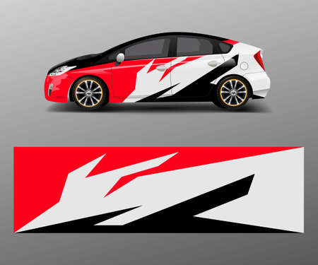 Sport car racing wrap design. vector design template design vectorのイラスト素材