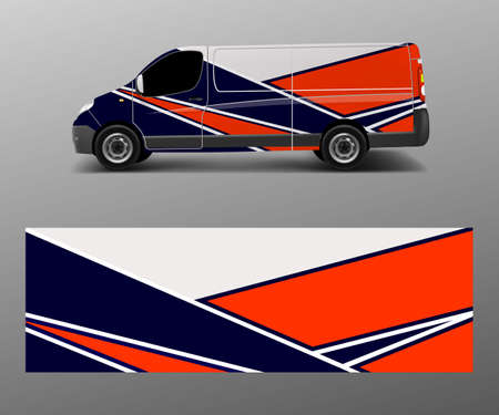 graphic abstract racing designs for vehicle Sticker vinyl wrap. Car decal vectorのイラスト素材