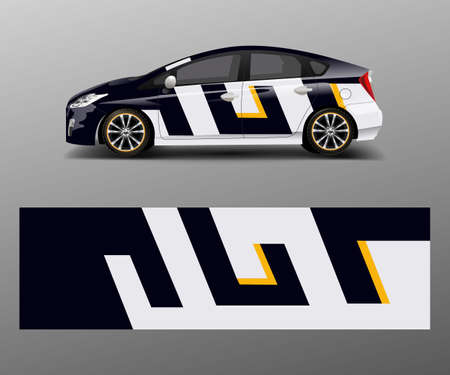 Car decal van designs . Wrap designs template vector.のイラスト素材