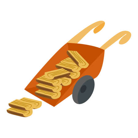 Hoe with a sturdy wooden handle and vector illustrationのイラスト素材