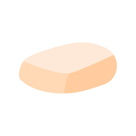 a red ax with a piece of wood to be cut and two pieces of wood vector illustrationのイラスト素材