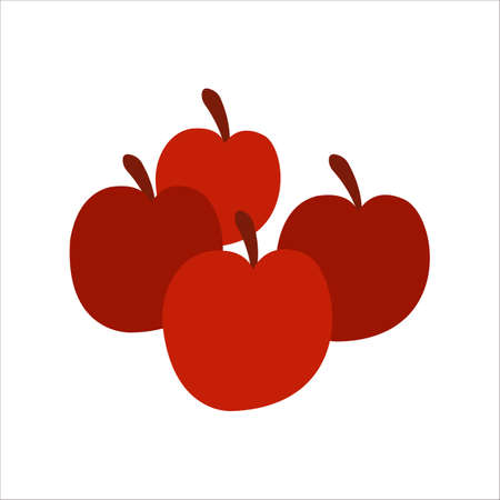 Apple flat icon simple vector drawing with illustration designのイラスト素材