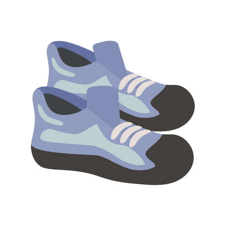 Running shoes. Sport shoes. Flat design Vector illustrationのイラスト素材
