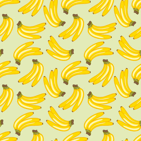 Seamless vector pattern of yellow bananas. Yellow fruit. Seamless pattern texture design.のイラスト素材