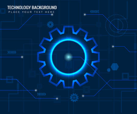 Gear circuit technology background with hi-tech digital data connection system and computer electronicのイラスト素材