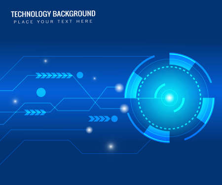Futuristic digital business background technology circle technology user interface Vectorのイラスト素材