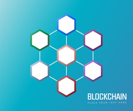 Block chain design. Crypto currency mining icon. Bitcoin service.のイラスト素材