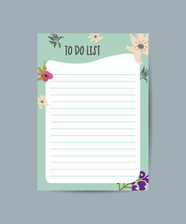 Templates to do list, planner, daily planner, natural themes, leaves, pastel colorsのイラスト素材