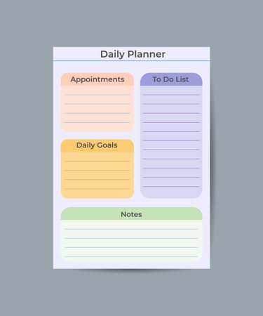 Daily Routines planner template minimalist planners Business organizer pageのイラスト素材