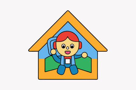 Educational climber school vector illustration, perfect for adventure-themed designs.のイラスト素材