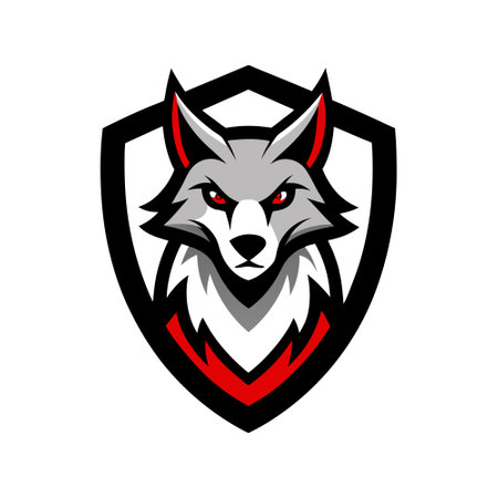 Wolf head vector  template for sport team, esport team.