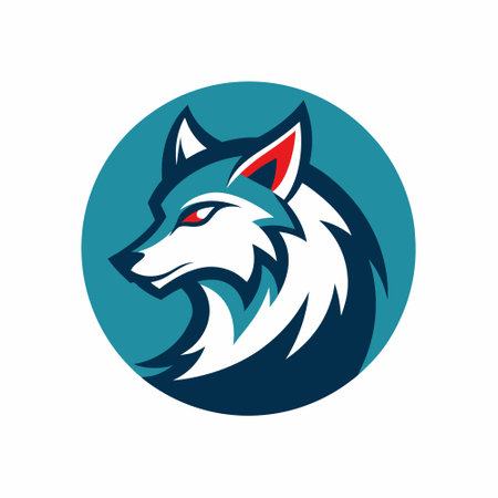 Wolf Howling in Circle Mascot Logo Design â€“ Vector Illustration for Sports Teams