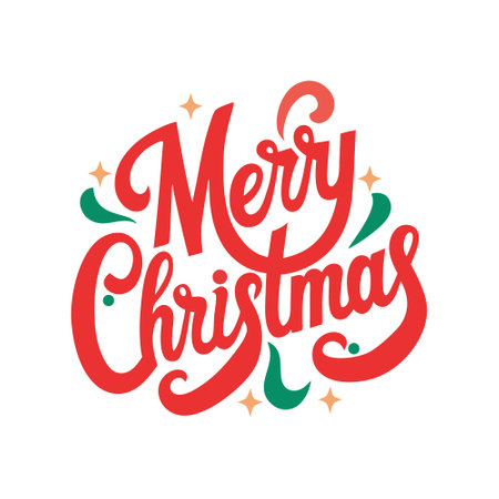 Merry Christmas Vector Design - Festive Holiday Graphic Art for Cards and Decorationsのイラスト素材