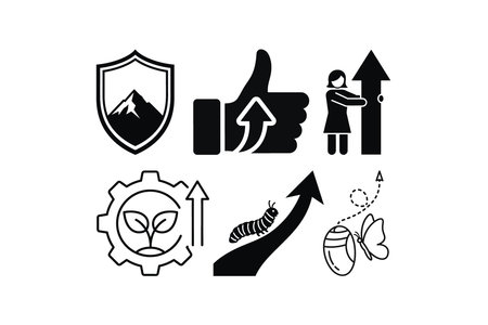 Set of business icons on the theme of success Vector illustration.のイラスト素材
