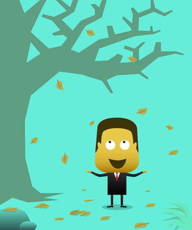 Employers enjoy autumnのイラスト素材