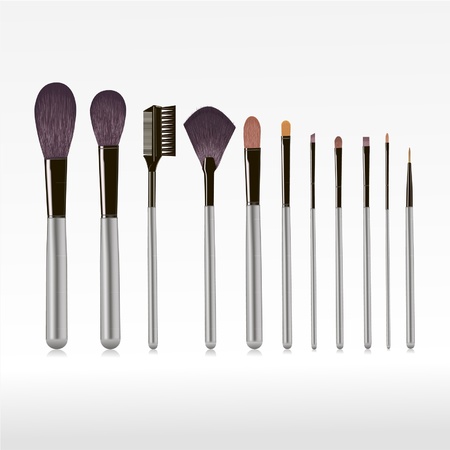 set of brushes for makeup isolated  のイラスト素材