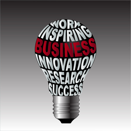 Bulb of work inspiration business innovation research successの写真素材