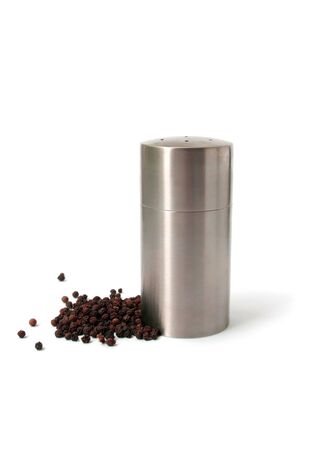 Stell pepper pot and pepperの写真素材