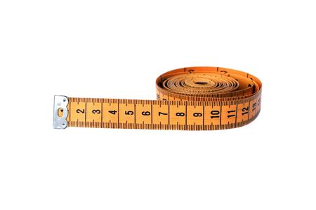 Isolated tape measure on white