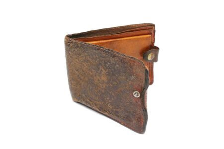 Grunge wallet isolated on white background