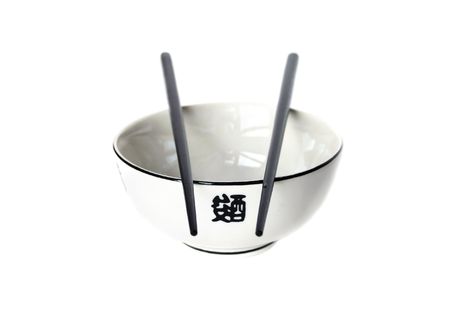 Sushi bowl isolated on whiteの写真素材