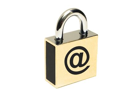 Padlock isolated on white backgroundの写真素材