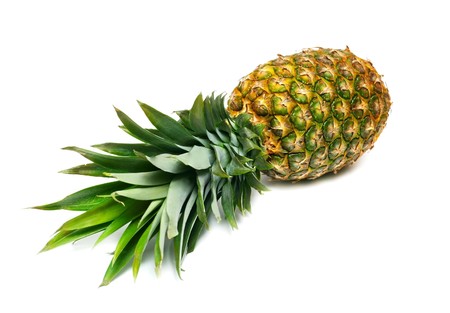 Pineapple isolated on white backgroundの写真素材