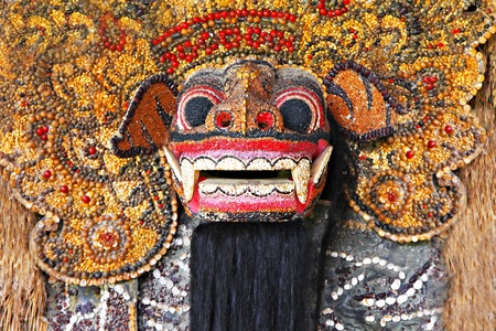 BALI, INDONESIA - FEBRUARY 26: Ornate monster statue at Ulun Danu temple on February, 26, 2011, Bali, Indonesiaのeditorial素材