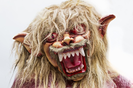 BALI, INDONESIA - MARCH 04: Balinese statue Ogoh-Ogoh ready for Ngrupuk parad on March 04, 2011 in Ubud; Bali. Statues Ogoh-Ogoh made for vanquish the negative spirits during the Balinese New Yearのeditorial素材