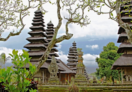 BALI, INDONESIA - FEBRUARY 26: Beautiful Pura Taman Ayun Bali temple build in traditional architecture style on February, 26, 2011, Bali, Indonesiaのeditorial素材
