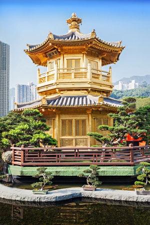 Pagoda at Nan Lian Garden, Chi Lin Nunnery, Hong Kongのeditorial素材