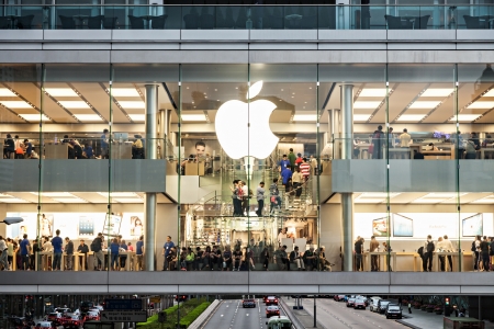 HONG KONG, CHINA - MARCH 19: Apple Store in the city center on March, 19, 2013, Hong Kong, China. Apple is a very popular worldwide brand name. のeditorial素材
