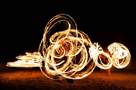 Beauty fire show at the beach, Goa