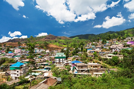 Landscape of Munnar town, second tea plantation in India