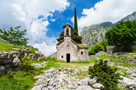 Old church inside Stari Grad, Kotor, Montenegro