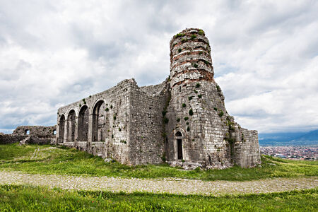 Ruins of Rozafa Castle in Shkoder, Albaniaの写真素材