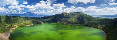 Taal - the smallest lake in the world volcano, Manila, Philippinesの写真素材