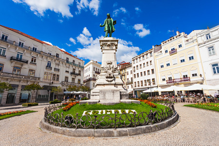 Joaquim Antonio de Aguiar monument at Largo da Portagem in Coimbra, Portugal. He was a prominent Portuguese politician.のeditorial素材