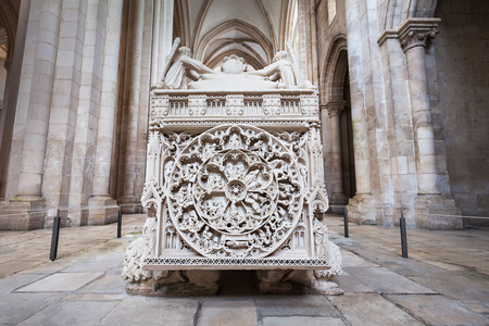 Royal tomb at the Alcobaca Monastery, Portugalのeditorial素材
