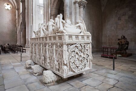 Royal tomb at the Alcobaca Monastery, Portugalのeditorial素材