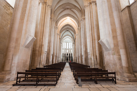 The Alcobaca Monastery interior, Alcobaca, Oeste Subregion of Portugalのeditorial素材